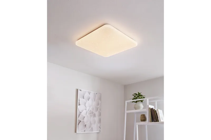 Vegg-/Taklampe Eglo Frania-S Kvadrat 530x530 mm - Hvit - Belysning - Innendørsbelysning & Lamper - Soveromslampe - Taklampa sovrum