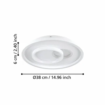 Vegg-/Taklampe Tiriolo - Hvit/Sølv - Belysning - Innendørsbelysning & Lamper - Soveromslampe - Taklampa sovrum