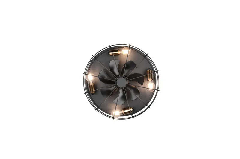 Vifte TRIO Trondheim Matt svart - Matt svart - Belysning - Innendørsbelysning & Lamper - Soveromslampe - Taklampa sovrum