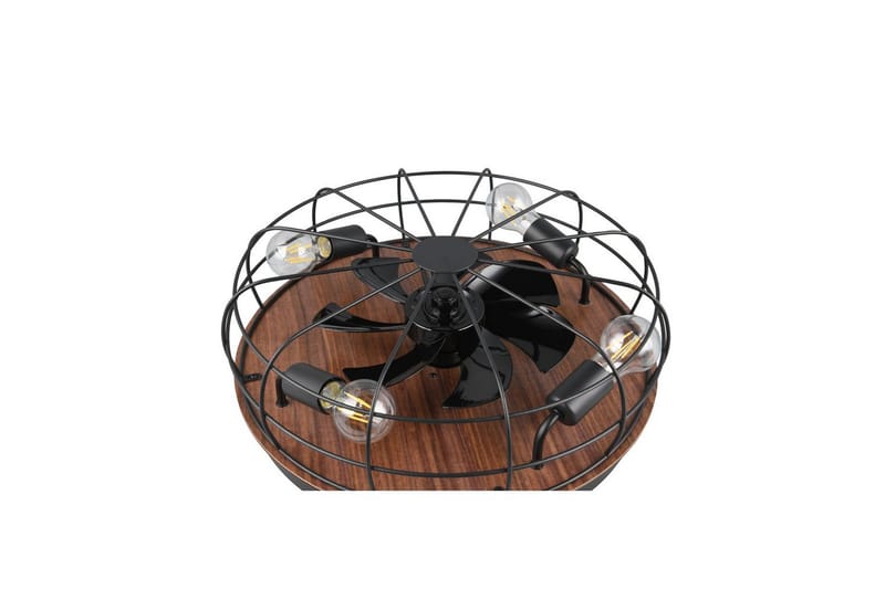 Vifte TRIO Trondheim Matt svart/tre - Matt svart/tre - Belysning - Innendørsbelysning & Lamper - Soveromslampe - Taklampa sovrum