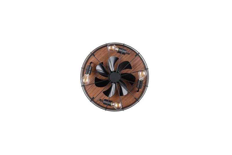 Vifte TRIO Trondheim Matt svart/tre - Matt svart/tre - Belysning - Innendørsbelysning & Lamper - Soveromslampe - Taklampa sovrum