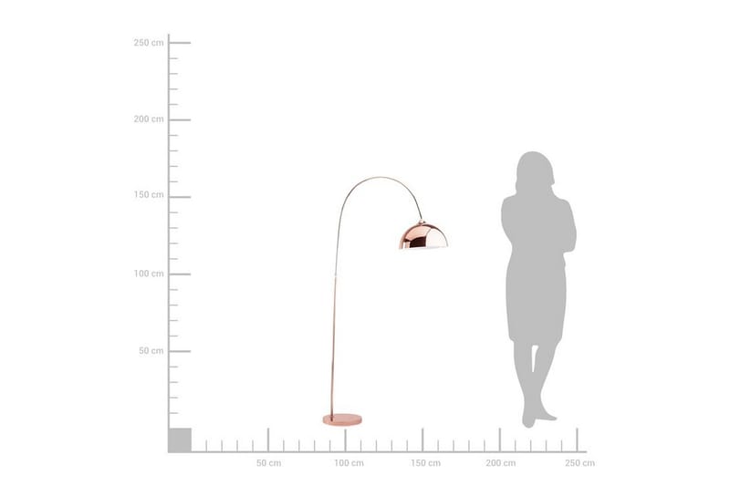 Candella Gulvlampe 160 cm - Kobber - Belysning - Innendørsbelysning & Lamper - Spesiallampe - Buelampe