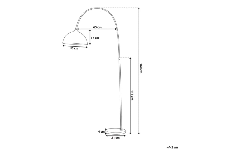 Candella Gulvlampe 160 cm - Kobber - Belysning - Innendørsbelysning & Lamper - Spesiallampe - Buelampe
