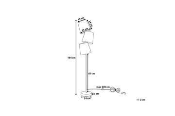 Grande Gulvlampe 164 cm - Hvit - Belysning - Innendørsbelysning & Lamper - Stuelampe