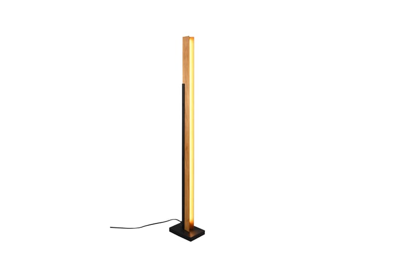 Kerala LED-Gulvlampe Mattsvart/Tre - Belysning - Innendørsbelysning & Lamper - Stuelampe