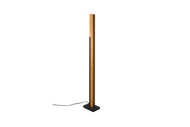 Kerala LED-Gulvlampe Mattsvart/Tre - Belysning - Innendørsbelysning & Lamper - Stuelampe