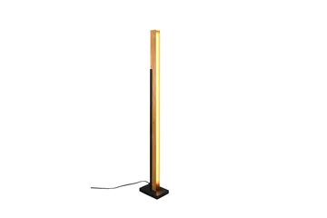 Kerala LED-Gulvlampe Mattsvart/Tre - Belysning - Innendørsbelysning & Lamper - Stuelampe