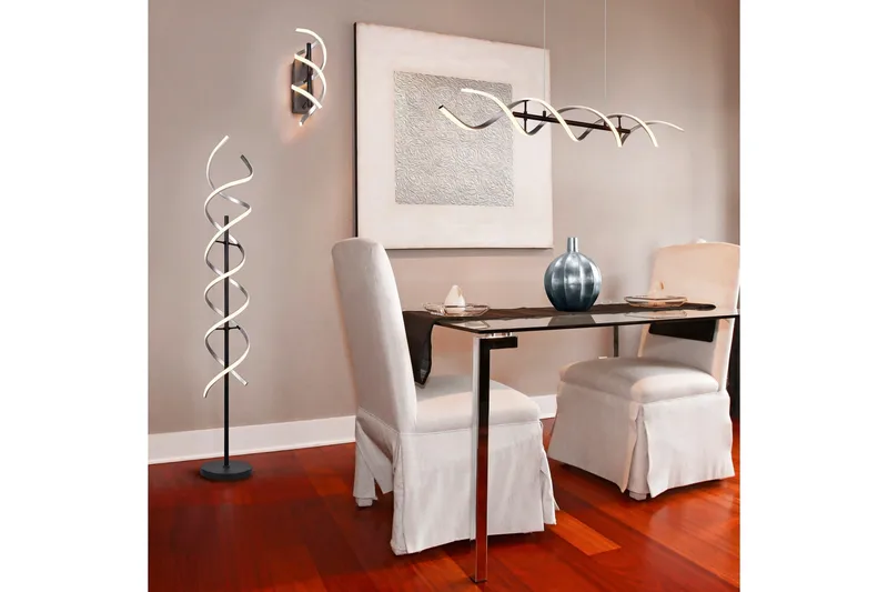 Sequence LED-Gulvlampe Børstet Aluminium/Matt Svart - Trio Lighting - Belysning - Innendørsbelysning & Lamper - Stuelampe