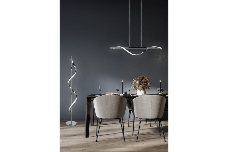 Trio Lighting Isabel LED Gulvlampe Krom 4000K - Belysning - Innendørsbelysning & Lamper - Stuelampe