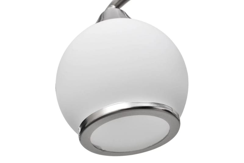 240987 Taklampe med glasskuler på vinkelspor - Hvit - Plafondlampe - Stuelampe - Soveromslampe