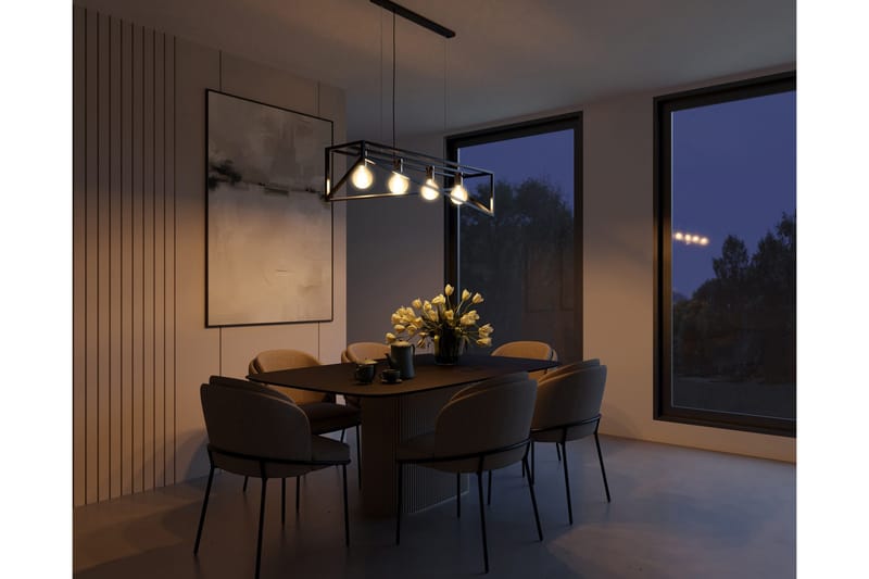 Eluvies Pendellampe Rund - Svart - Belysning - Innendørsbelysning & Lamper - Taklampe - Pendellamper & Hengelamper