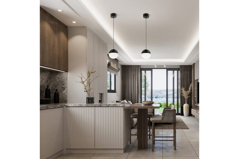 Hengelampe Kichler Moonlit Matt svart - Matt svart - Belysning - Innendørsbelysning & Lamper - Taklampe - Pendellamper & Hengelamper