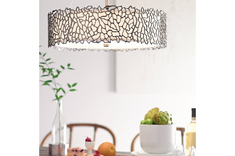 Hengelampe Kichler Sølv Korall 559x175x559 mm - 559x175x559 mm - Belysning - Innendørsbelysning & Lamper - Taklampe - Pendellamper & Hengelamper