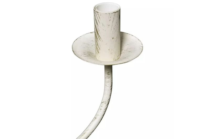 Antikk lysekrone 8 x E14 lysprer hvit - Antikkhvit - Belysning - Innendørsbelysning & Lamper - Taklampe - Krystallkrone & takkrone