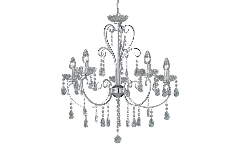 Charlyn Takkrone 60 cm - Krom - Belysning - Innendørsbelysning & Lamper - Taklampe - Krystallkrone & takkrone