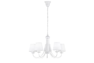 Cortez lysekrone 5xE14 hvit - Hvit - Belysning - Innendørsbelysning & Lamper - Taklampe - Krystallkrone & takkrone