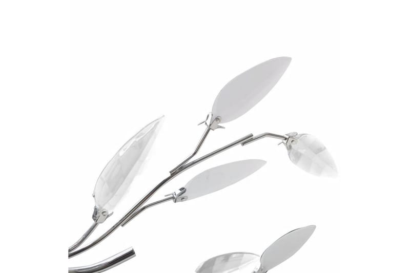 Gjennomsiktig og hvit taklampe/lysekrone 5 x E14-prer - Hvit/Transparent - Belysning - Innendørsbelysning & Lamper - Taklampe - Krystallkrone & takkrone