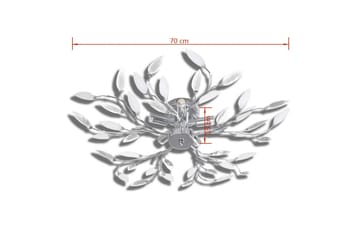 Gjennomsiktig og hvit taklampe/lysekrone 5 x E14-prer - Hvit/Transparent - Belysning - Innendørsbelysning & Lamper - Taklampe - Krystallkrone & takkrone