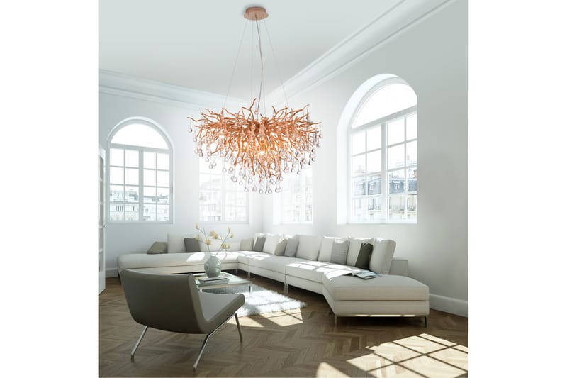 ICICLE Lysekrone Antikkmessing - Belysning - Innendørsbelysning & Lamper - Taklampe - Krystallkrone & takkrone