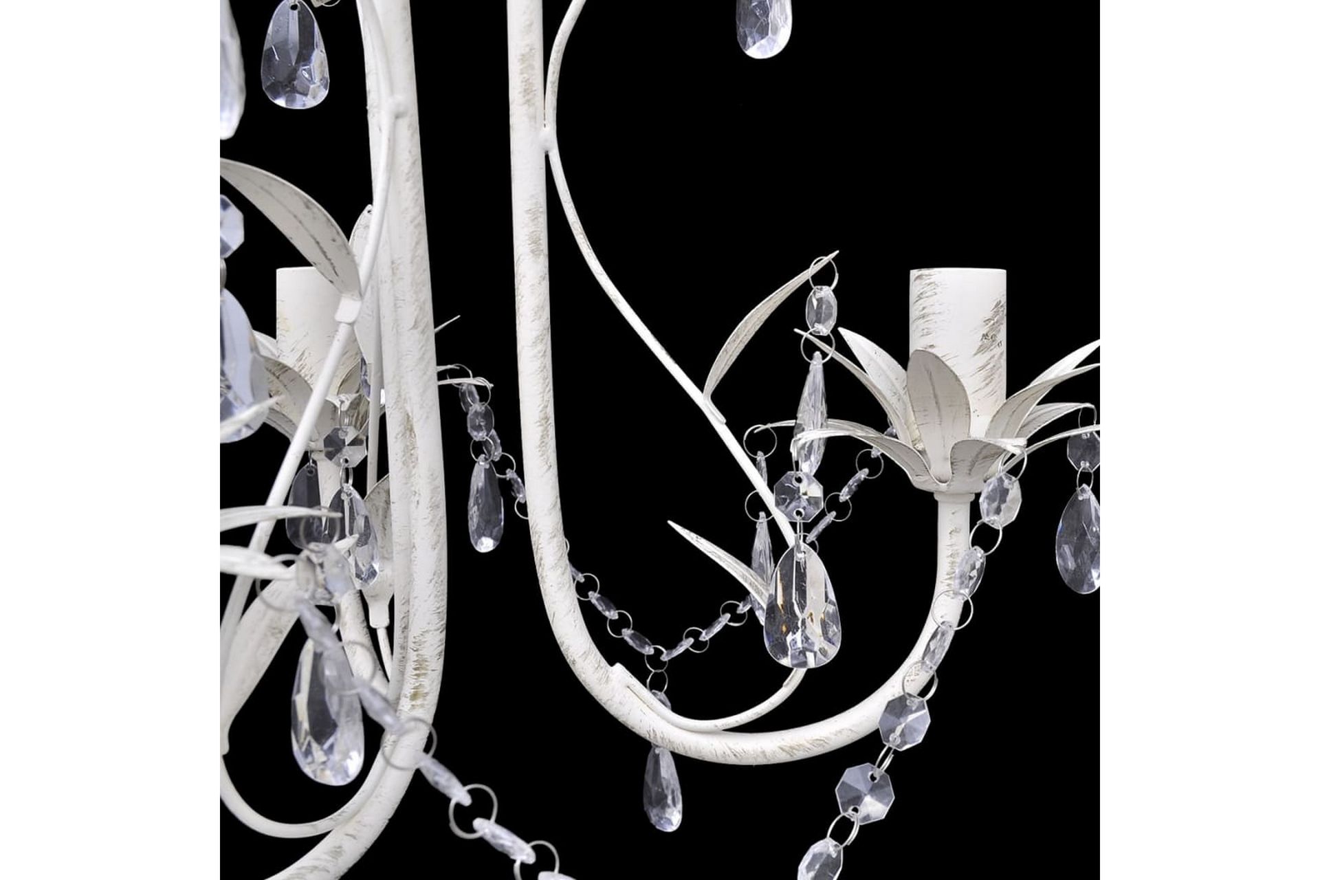 Krystallysekrone 2 stk elegant hvit - Hvit - Belysning - Innendørsbelysning & Lamper - Taklampe - Krystallkrone & takkrone
