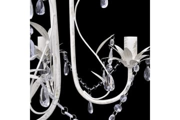Krystallysekrone 2 stk elegant hvit - Hvit - Belysning - Innendørsbelysning & Lamper - Taklampe - Krystallkrone & takkrone