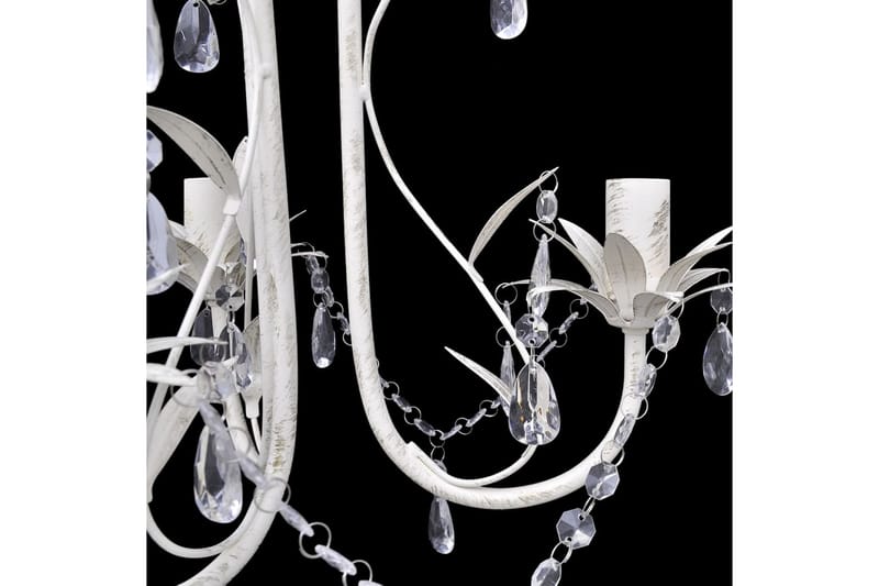 Krystallysekrone 2 stk elegant hvit - Hvit - Belysning - Innendørsbelysning & Lamper - Taklampe - Krystallkrone & takkrone