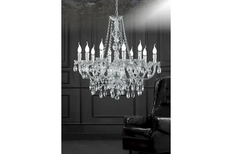 Lüster Lysekrone 10xE14 klar - Belysning - Innendørsbelysning & Lamper - Taklampe - Krystallkrone & takkrone