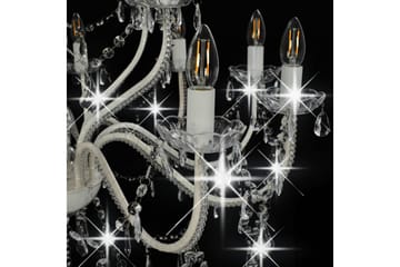 Lysekrone 2 lag hvit 15 x E14 lysprer - Hvit - Belysning - Innendørsbelysning & Lamper - Taklampe - Krystallkrone & takkrone