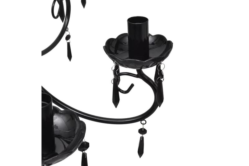 Lysekrone 6-armet svart - Svart - Belysning - Innendørsbelysning & Lamper - Taklampe - Krystallkrone & takkrone