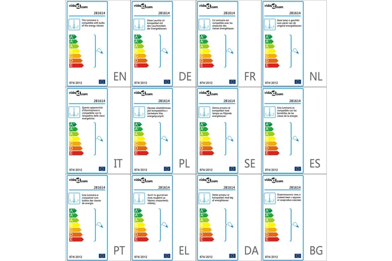 Lysekrone antikk hvit 5 x E14 lysprer - Hvit - Belysning - Innendørsbelysning & Lamper - Taklampe - Krystallkrone & takkrone