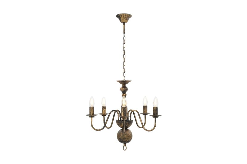 Lysekrone antikk svart 5 x E14 lysprer - Svart - Belysning - Innendørsbelysning & Lamper - Taklampe - Krystallkrone & takkrone