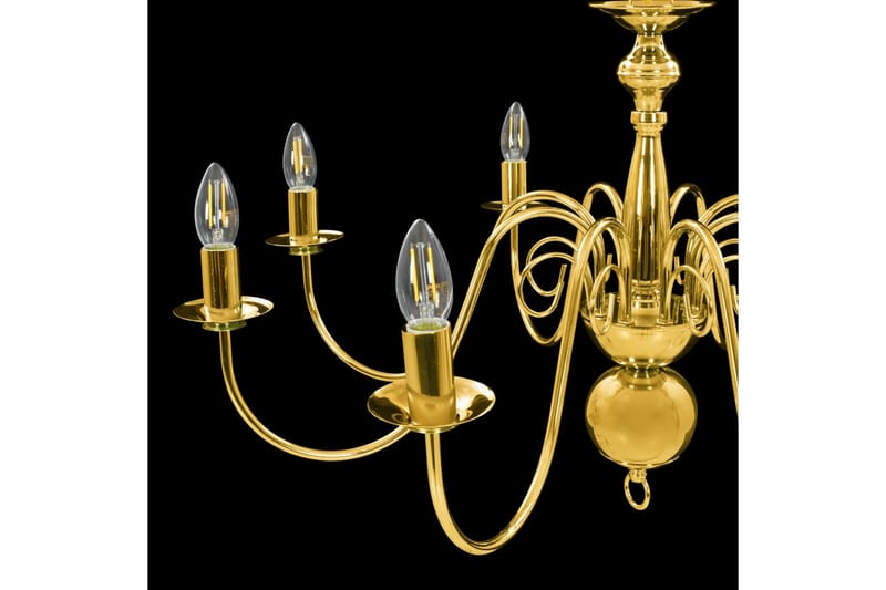 Lysekrone gyllen 8 x E14 prer - Gull - Belysning - Innendørsbelysning & Lamper - Taklampe - Krystallkrone & takkrone