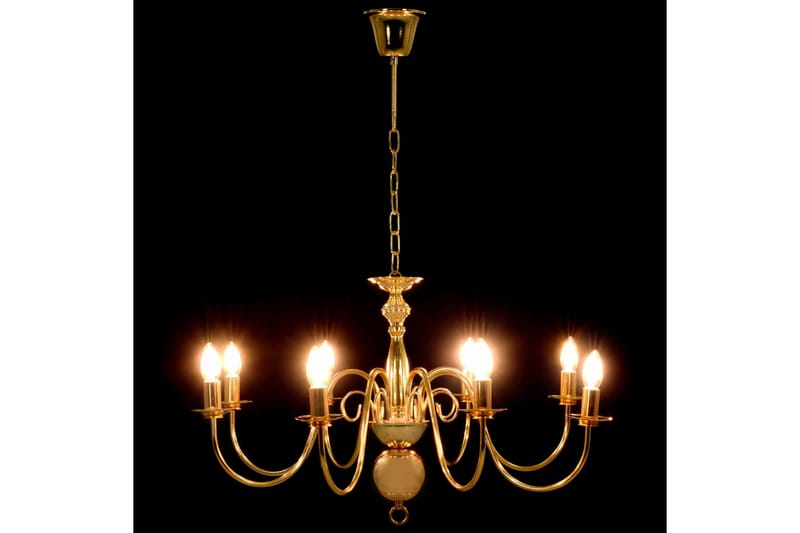 Lysekrone gyllen 8 x E14 prer - Gull - Belysning - Innendørsbelysning & Lamper - Taklampe - Krystallkrone & takkrone