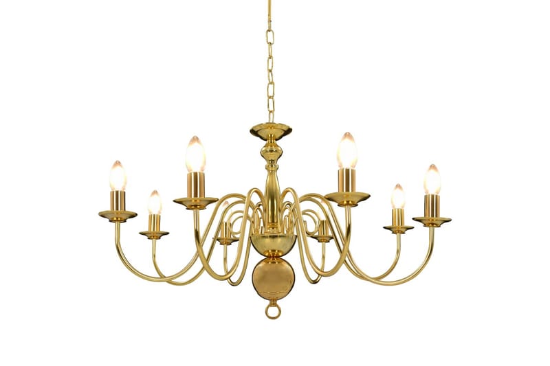 Lysekrone gyllen 8 x E14 prer - Gull - Belysning - Innendørsbelysning & Lamper - Taklampe - Krystallkrone & takkrone