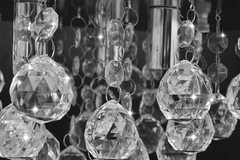 Lysekrone i krystall design krom - Krystallkrone & takkrone - Stuelampe - Soveromslampe