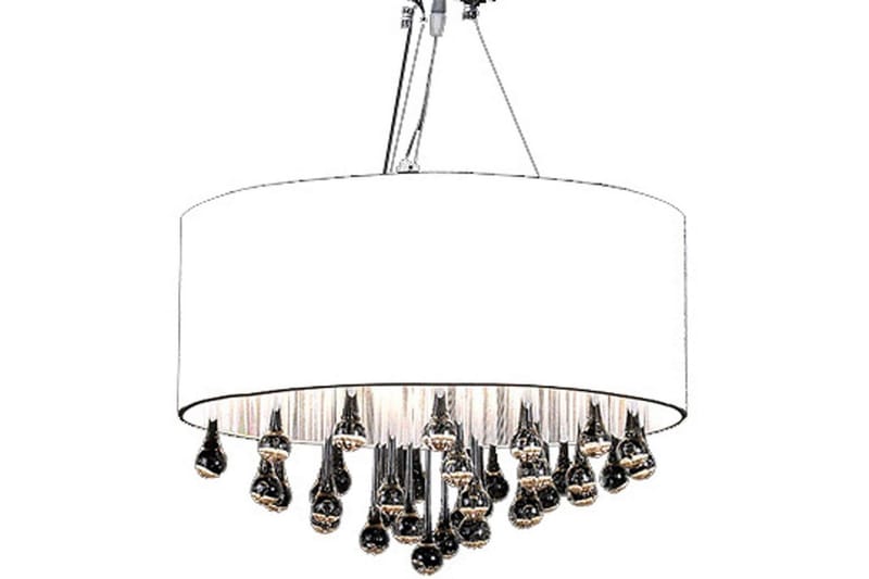 Lysekrone med 85 Krystaller Hvit - Hvit - Belysning - Innendørsbelysning & Lamper - Taklampe - Krystallkrone & takkrone