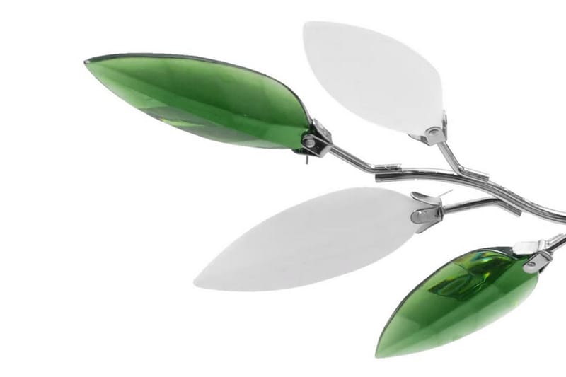 Taklampe med Hvit og Grønn Akryl Crystal Armer - 3 E14 Prer - Belysning - Innendørsbelysning & Lamper - Taklampe - Krystallkrone & takkrone