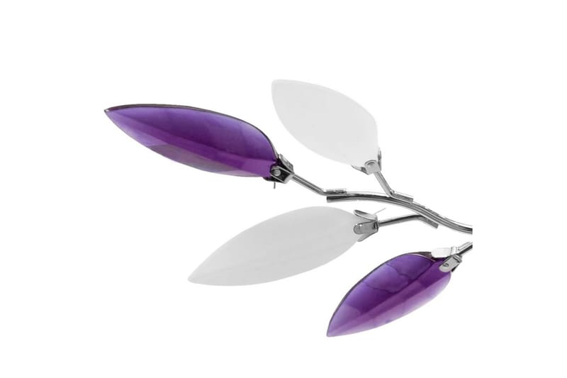 Taklampe med krystalløv i hvit og lilla 3 E14-lysprer - Belysning - Innendørsbelysning & Lamper - Taklampe - Krystallkrone & takkrone