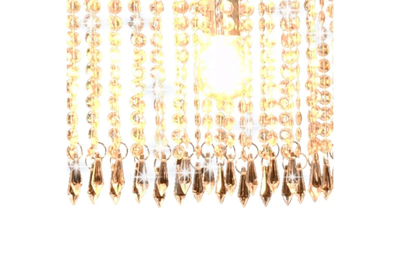 Taklampe med krystallperler sølv 104 cm E14 - Silver - Belysning - Innendørsbelysning & Lamper - Taklampe - Krystallkrone & takkrone