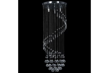 Taklampe med krystallperler sølv spiral G9 - Silver - Belysning - Innendørsbelysning & Lamper - Taklampe - Krystallkrone & takkrone
