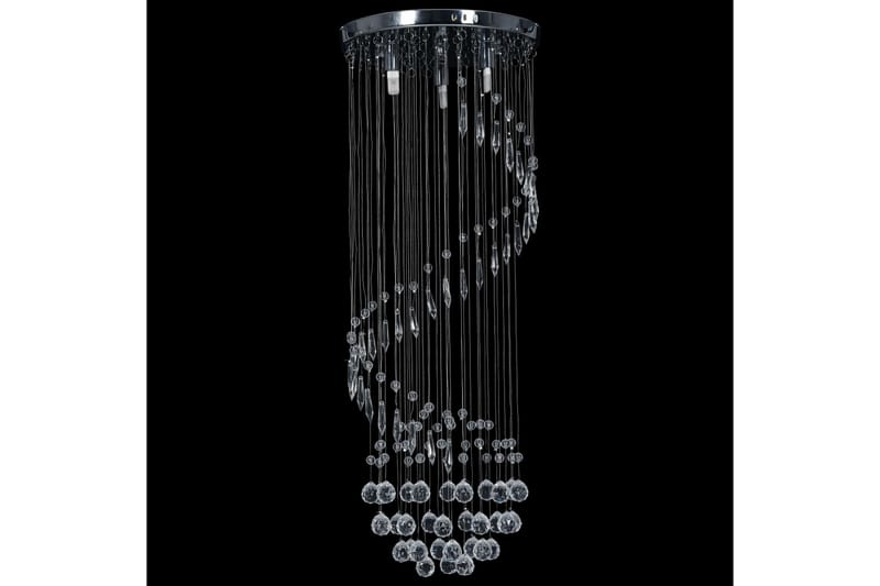 Taklampe med krystallperler sølv spiral G9 - Silver - Belysning - Innendørsbelysning & Lamper - Taklampe - Krystallkrone & takkrone