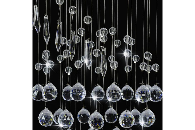Taklampe med krystallperler sølv spiral G9 - Silver - Belysning - Innendørsbelysning & Lamper - Taklampe - Krystallkrone & takkrone