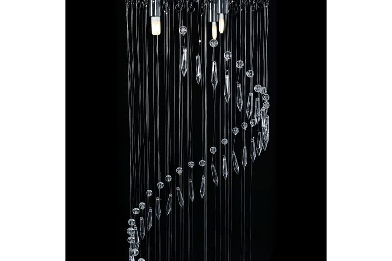 Taklampe med krystallperler sølv spiral G9 - Silver - Belysning - Innendørsbelysning & Lamper - Taklampe - Krystallkrone & takkrone