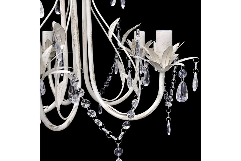 Taklampe/lysekrone elegant 5 stikkontakter - Antikkhvit - Belysning - Innendørsbelysning & Lamper - Taklampe - Krystallkrone & takkrone