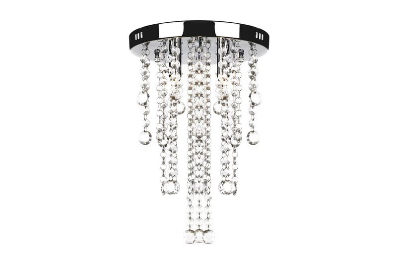 Taklampe/lysekrone med krystallperler hvit - Belysning - Innendørsbelysning & Lamper - Taklampe - Krystallkrone & takkrone