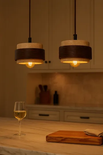 Loloura pendellampe - Beige Valnøtt - Belysning - Innendørsbelysning & Lamper - Taklampe - Krystallkrone & takkrone