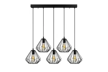 Lysekrone Almasi Five Svart - Svart - Belysning - Innendørsbelysning & Lamper - Taklampe - Pendellamper & Hengelamper