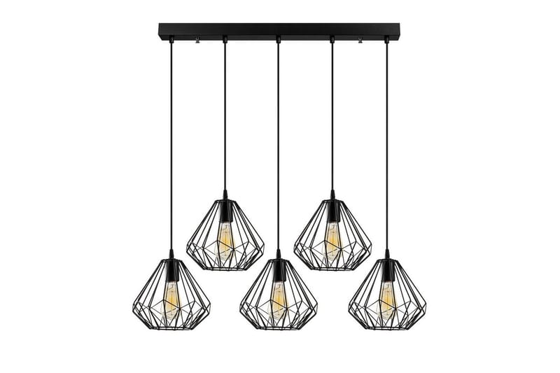 Lysekrone Almasi Five Svart, Svart