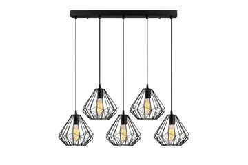 Lysekrone Almasi Five Svart - Svart - Belysning - Innendørsbelysning & Lamper - Taklampe - Pendellamper & Hengelamper