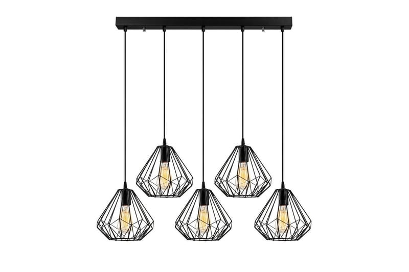 Lysekrone Almasi Five Svart - Svart - Belysning - Innendørsbelysning & Lamper - Taklampe - Pendellamper & Hengelamper